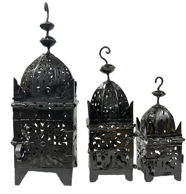 Lanterne Marocaine Noire Classique - Faite à la main