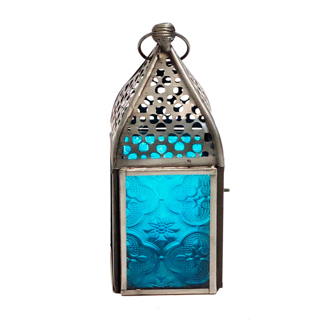 Marokkaanse Mini lantaarn blauw - 15 cm