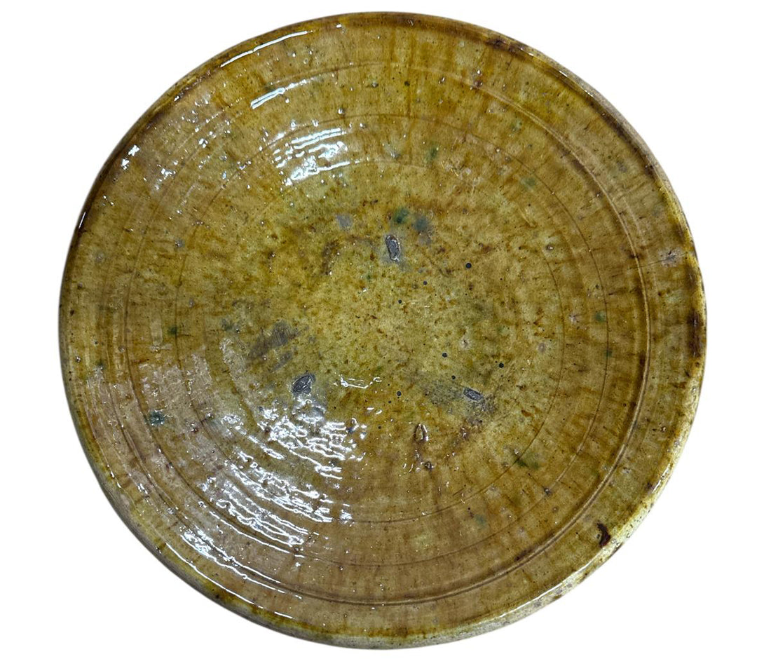 Mosterd- / Okergeel Tamegroute Schaal Plat / Bord – 23 cm