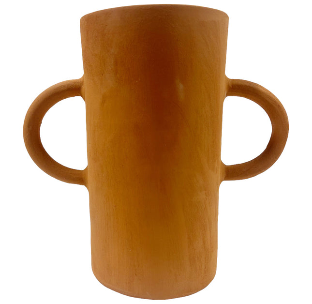 Vase en terre cuite marocaine avec anse
