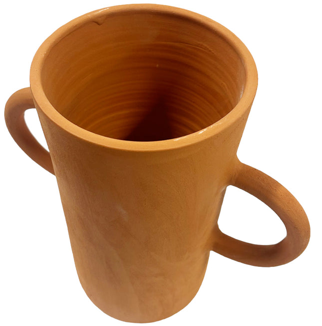 Vase en terre cuite marocaine avec anse