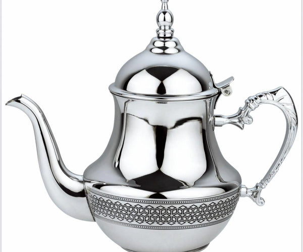 Théière marocaine en inox – Théière arabe traditionnelle – Disponible en 0,8 / 1 / 1,5 / 1,8 Litre