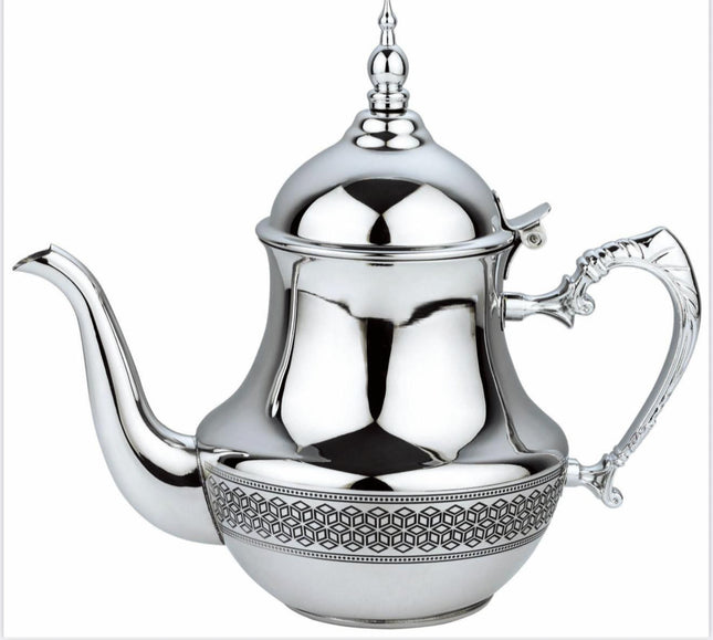 Théière marocaine en inox – Théière arabe traditionnelle – Disponible en 0,8 / 1 / 1,5 / 1,8 Litre