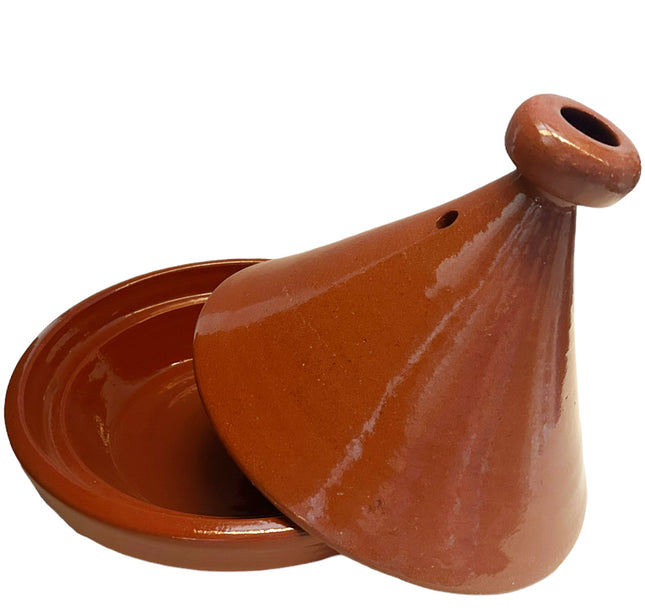 Tajine marocaine authentique en poterie Marrakech 30 cm