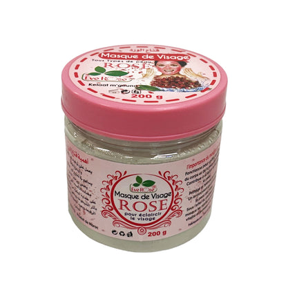 Masque Facial Marocain 100% Naturel et Organique à la Rose pour Tous Types de Peau