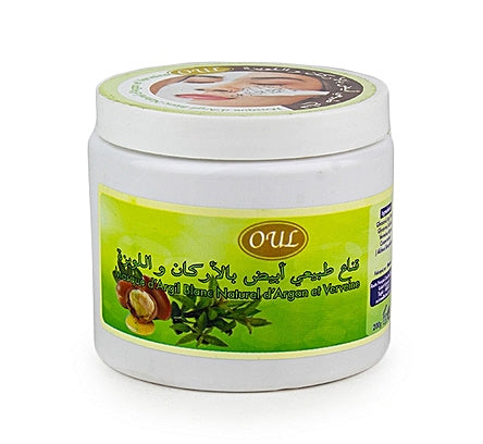 Natural white clay mask with argan and verbena