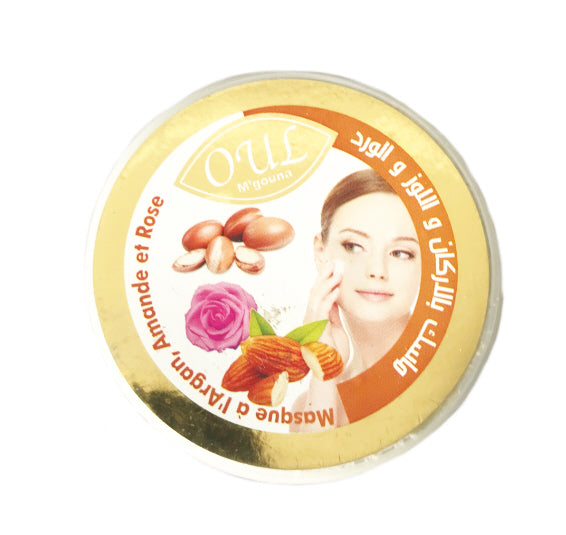 Ghassoul masker  met Argan, amandel en roos