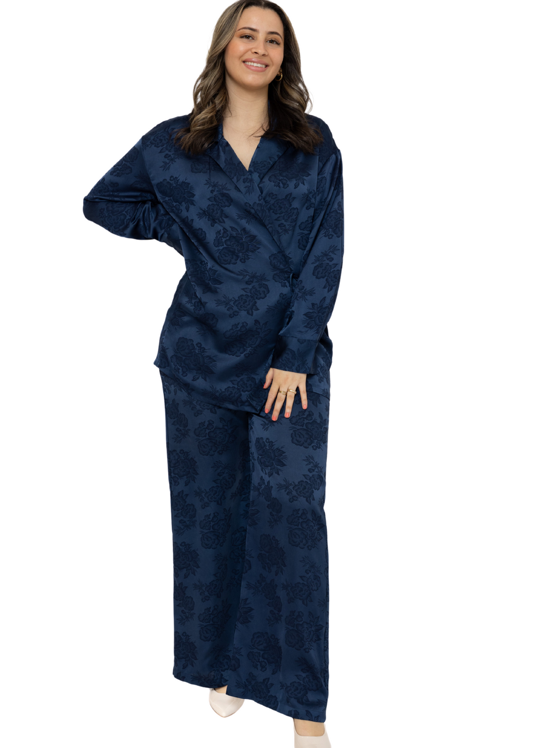Dalia twinset dames – tweedelige set in zwart, marineblauw of groenbruin – foto 17
