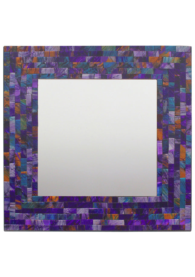 Miroir mural mosaïque carré oriental