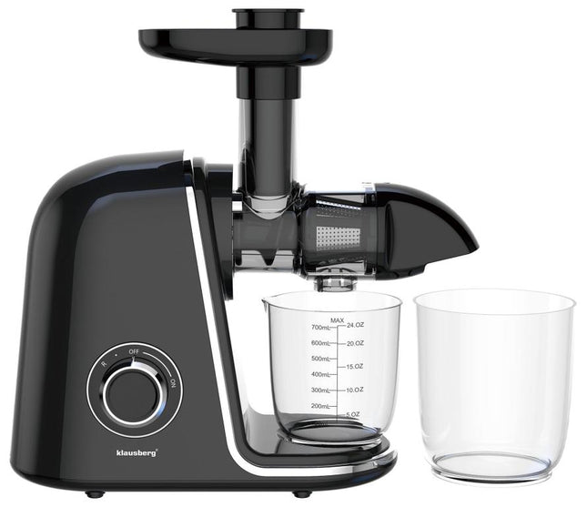 Klausberg Extracteur de jus – 150W - 700ml | Extracteur de jus de fruits et légumes – Avec réservoir à pulpe