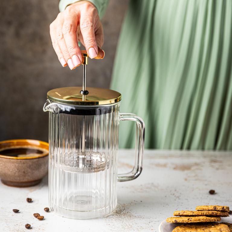 Klausberg KB7760 French Press Coffee / Tea Maker - Glass - 0.6 L