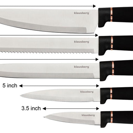 Klausberg – Ensemble de couteaux et planches à découper 10 pièces