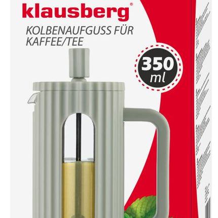 Klausberg Cafetière/Théière à Piston - 350 ml - Vert olive
