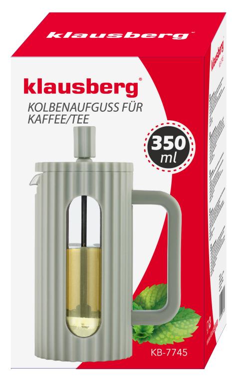 Klausberg Cafetière/Théière à Piston - 350 ml - Vert olive