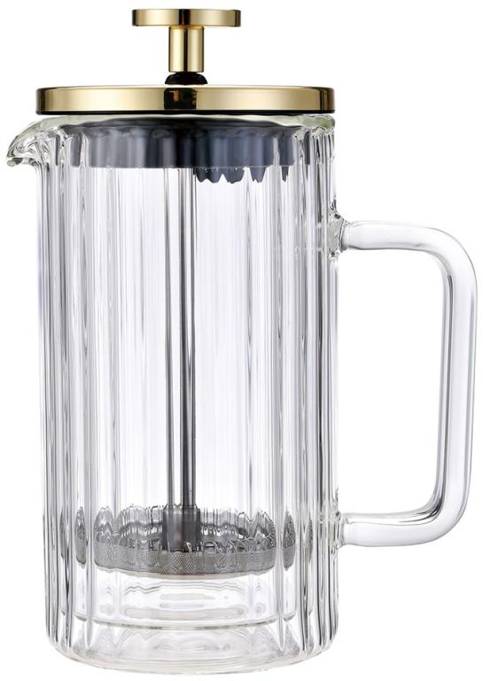 Klausberg Koffie- en Thee Zetter met Piston - Dubbelwandig Glas - 350 ml