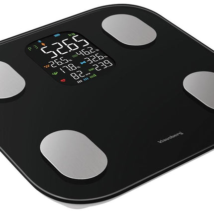 Klausberg Pèse-personne intelligent Bluetooth avec analyse corporelle et écran couleur