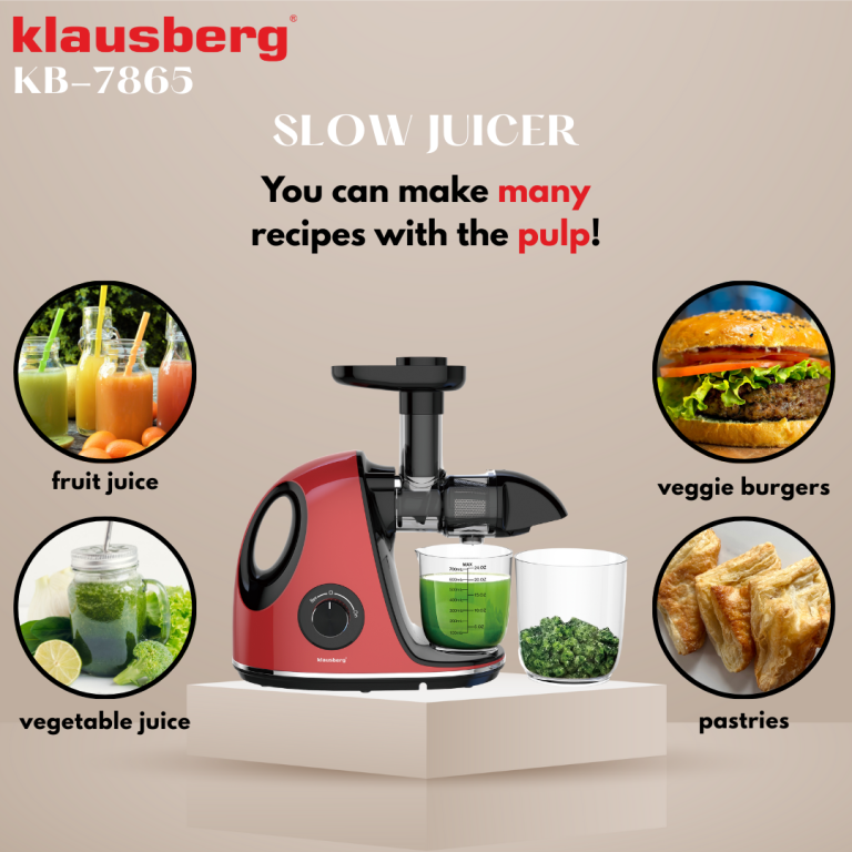 Klausberg slowjuicer – cold press juicer voor groente en fruit, 150 W – foto 5