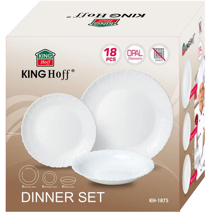 KINGHOFF Service de Table 18 pièces – Élégance et Fonctionnalité en un Seul Set