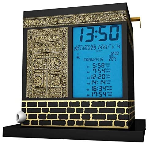 Mekka Kaaba azan klok – adhan klok met gebedstijden voor 2000 steden