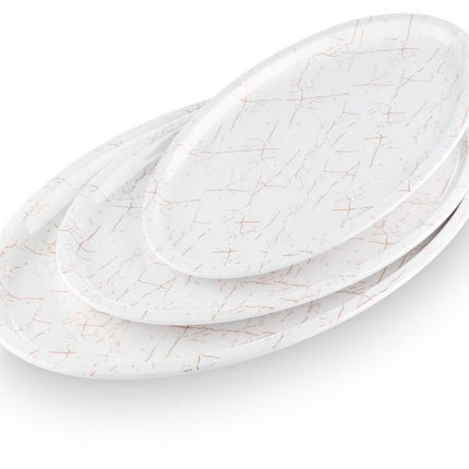 Assiette en mélamine design marbre - ronde