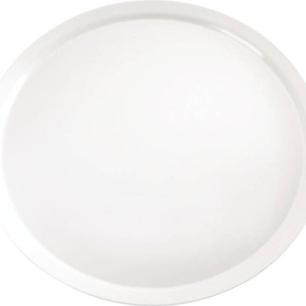 Assiette ronde en mélamine blanche