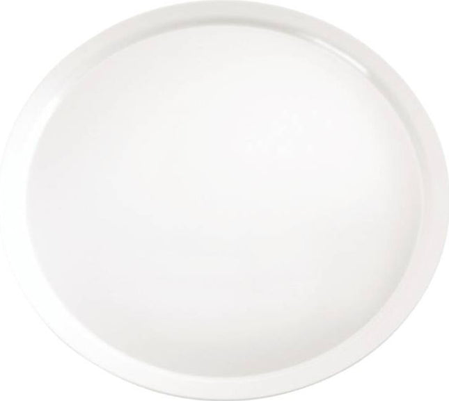 Assiette ronde en mélamine blanche