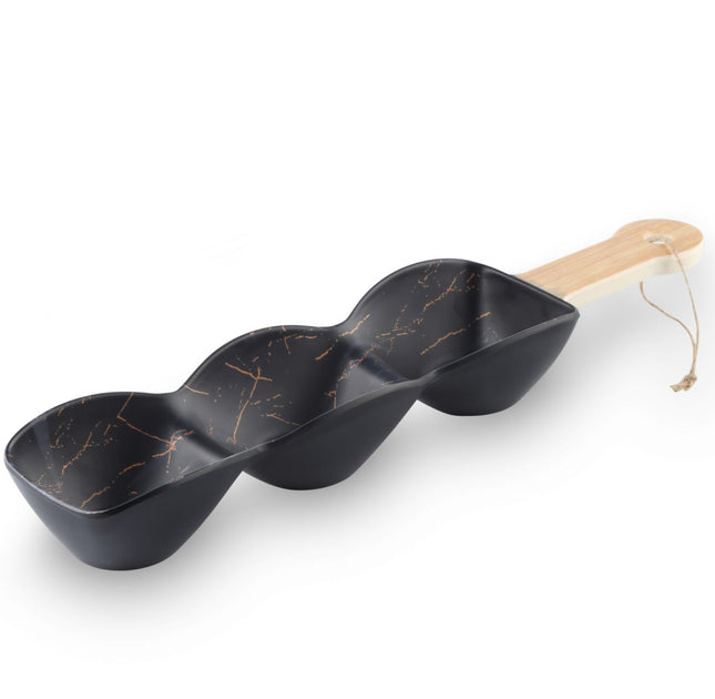 Plat à 3 compartiments en mélamine