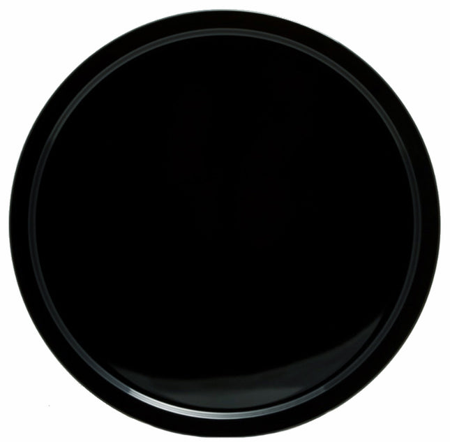 Assiette ronde en mélamine noire
