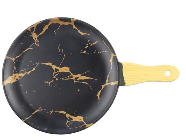 Melamine serveerplanken marmer look zwart-goud