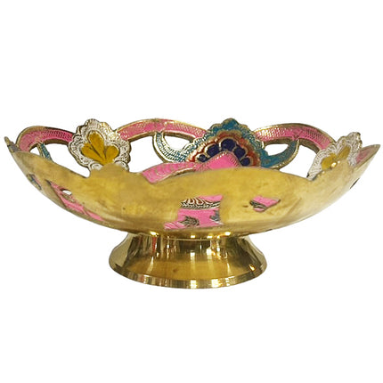 Coupelle peinte en laiton rose Ø18 cm