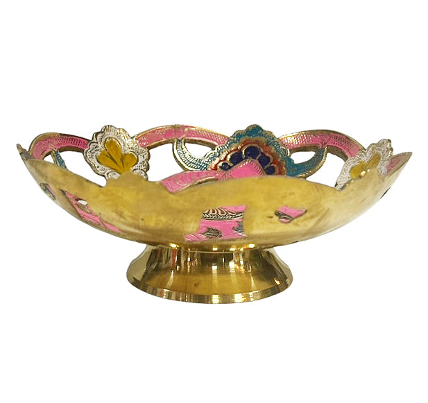 Coupelle peinte en laiton rose Ø18 cm