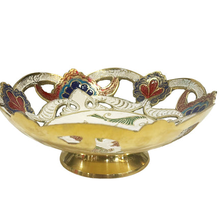 Coupelle en laiton peinte blanche Ø18 cm