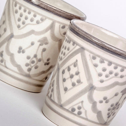 Mug Gris/Blanc 8cm