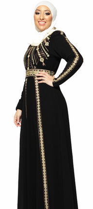 Abaya Or noir