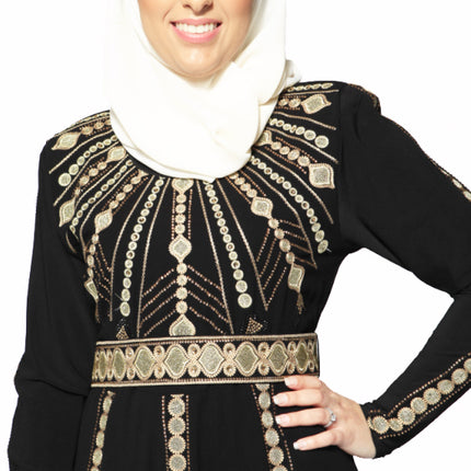 Abaya Or noir