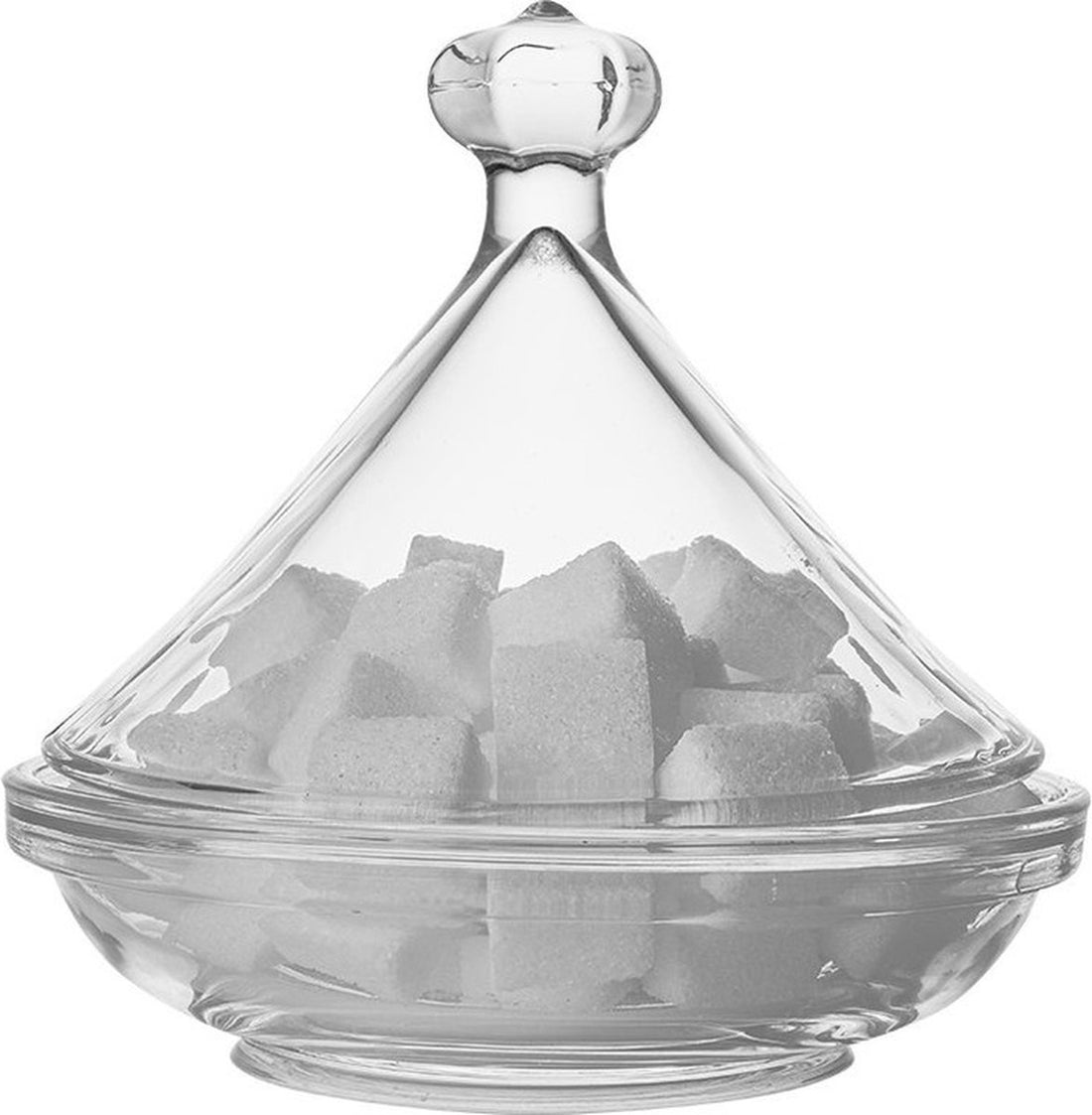 Mini glass tagine transparent