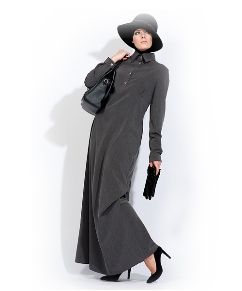 Abaya Dunkelgrau