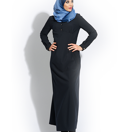 Abaya Bleu Marine Foncé