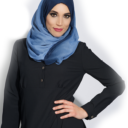 Abaya Bleu Marine Foncé