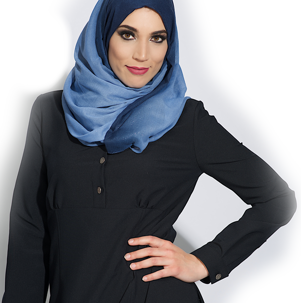 Abaya Bleu Marine Foncé