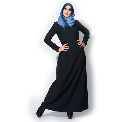Abaya Bleu Marine Foncé