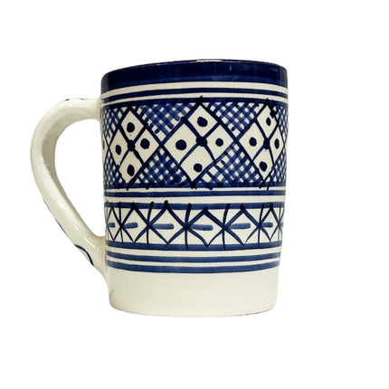 Mug marocain en céramique bleu - blanc