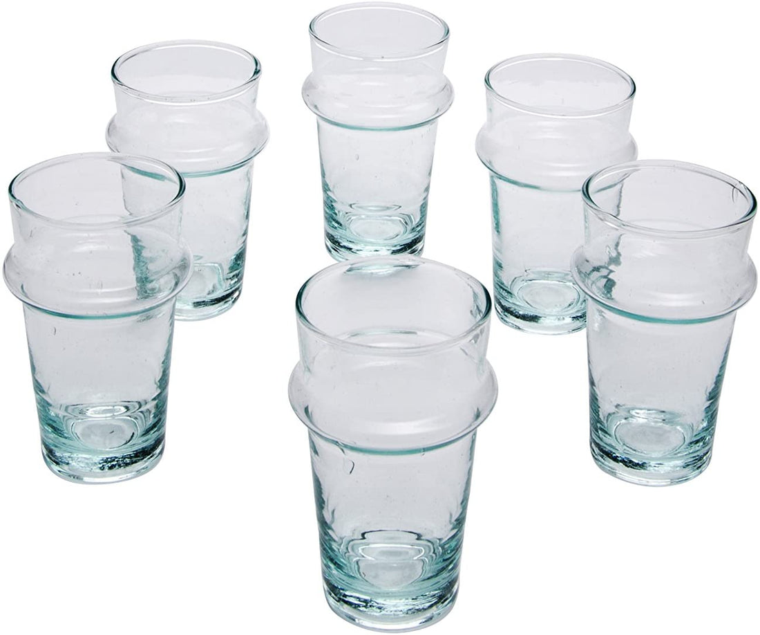 Marokkaanse Mondgeblazen Espresso Glazen  8 cm hoog