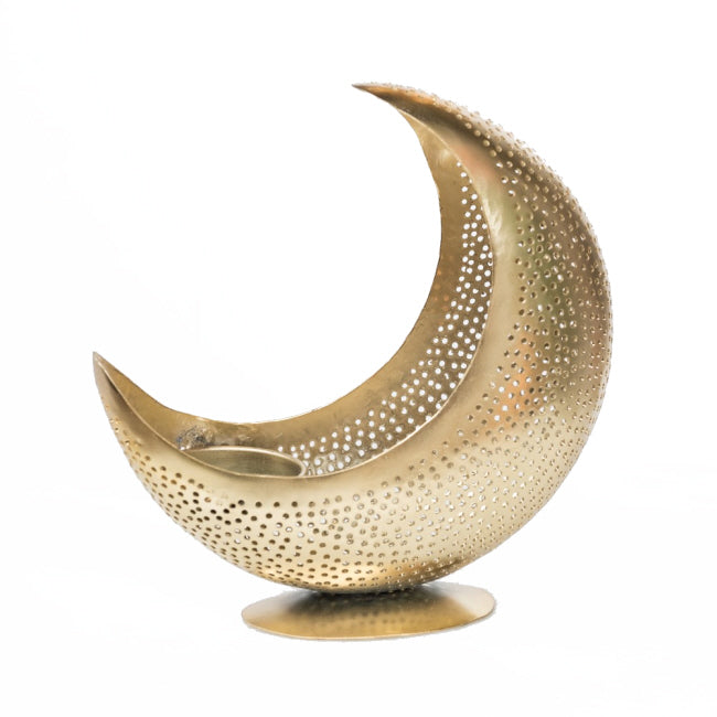 Kerzenhalter Mond gold