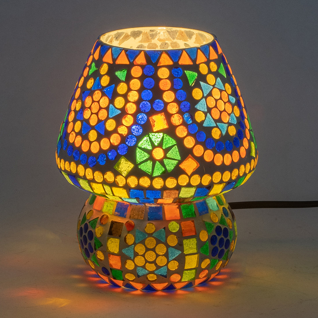Mosaic Table Lamp | Moroccan Lamp, Multicolored