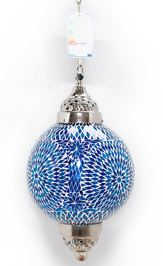 Oosterse lamp mozaïek blauw