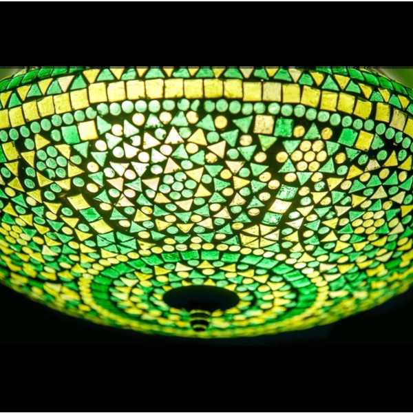 Oriental mosaic ceiling lamp green Ø 25cm