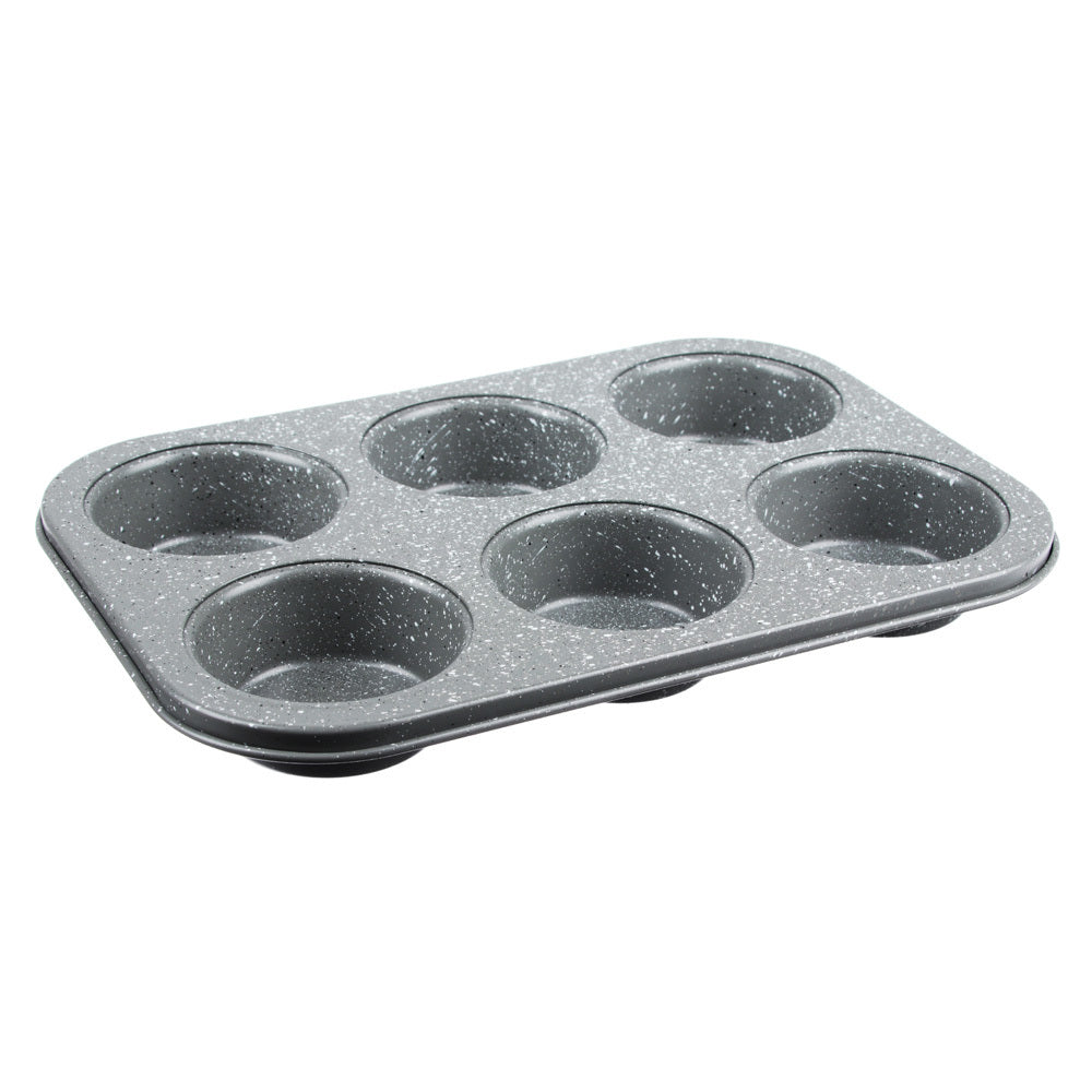 Muffin pan for 6 muffins 26.5 x 18 cm, "granite" non-stick coating