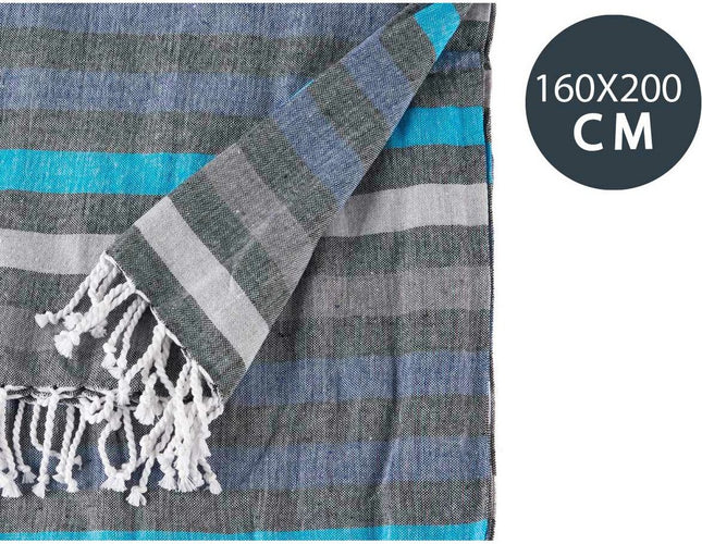 Multifunctionele sjaal Strepen Blauw (160 x 200 cm)