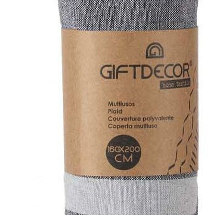 Écharpe multifonction rayée bleue (160 x 200 cm)